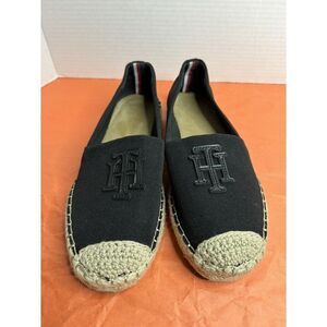 Tommy Hilfiger Women's Peanni2 Ballet Flat Espadrille - SZ 8 Black